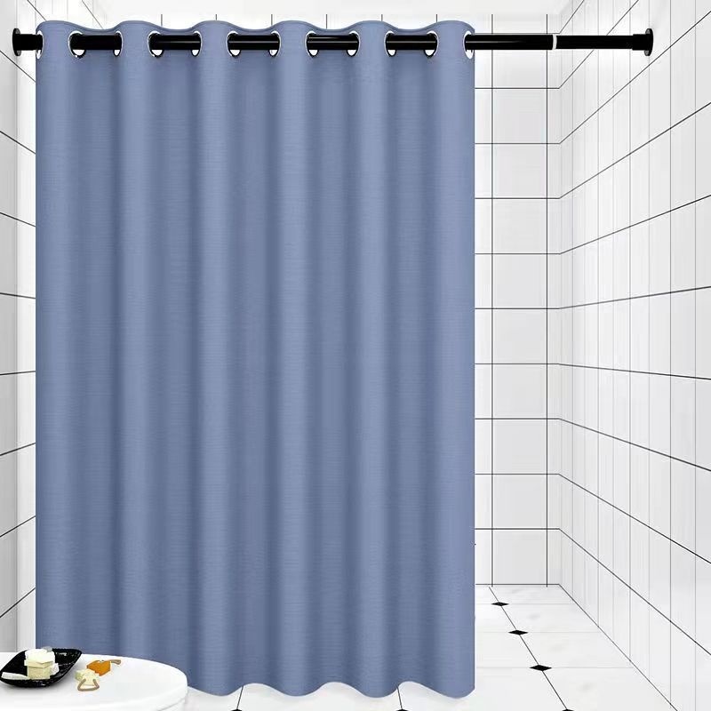 Linen Thick Waterproof And Mildew-proof Shower Curtain Punch-free - Image 3