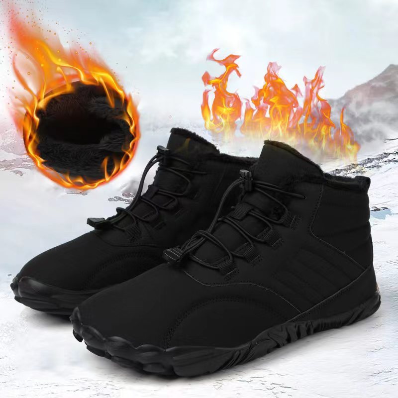 Outdoor Sports Cotton Shoes For Men And Women Winter Warm Slip-on Boots Wear-resistant Anti-ski Thickened Shoes Couple - Image 10