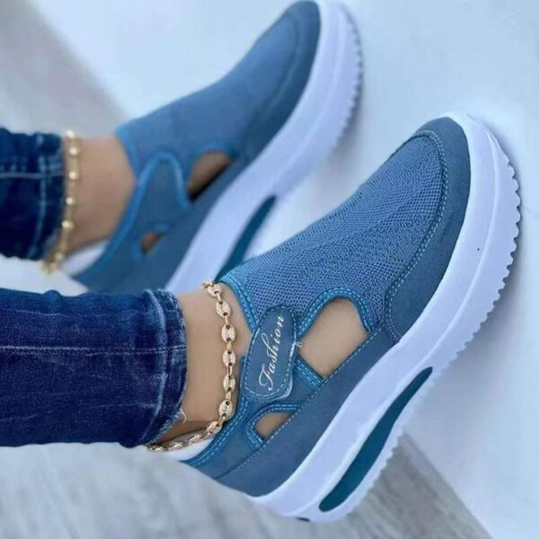 Women's Sneakers Summer New Ladies Casual Low Wedge Breathable Non-Slip Comfort Feamle Sport Shoes Mesh Shoes Fashion Style - Image 3