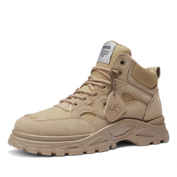 Fall Winter Men High Top Boots Thick Bottom Retro - Image 4