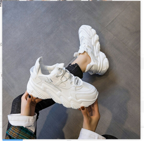 Shoes Women New Thick Soled Women S Shoes Versatile Sports Shoes Black Fashion Net Red Daddy Shoes Spring - Image 6