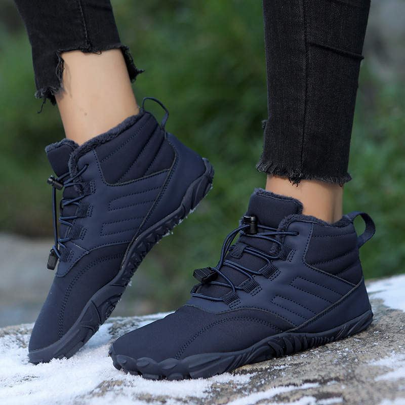 Outdoor Sports Cotton Shoes For Men And Women Winter Warm Slip-on Boots Wear-resistant Anti-ski Thickened Shoes Couple - Image 3