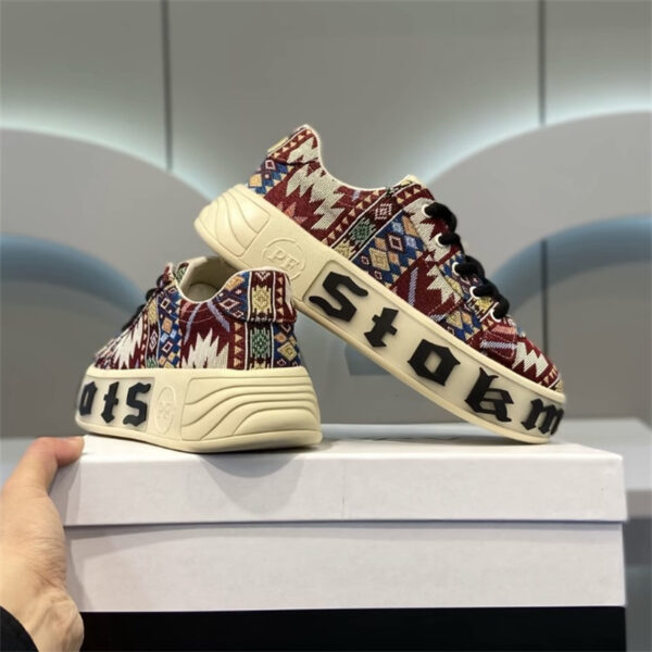 Breathable Low Top Printed Board Shoes Men's Versatile Cloth Shoes - Image 6