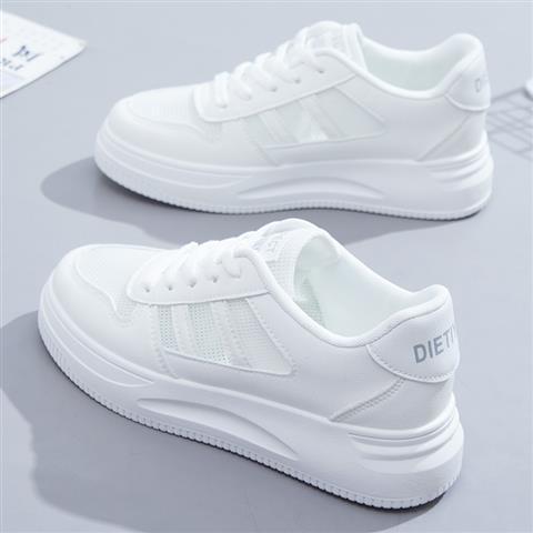 Women's All-matching Casual Sports Leather Summer White Sneakers Internet Celebrity - Image 10