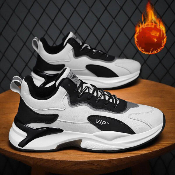 Fashion Black White Sneakers Casual Outdoor Lightweight Breathable Sports Shoes For Men - Image 4