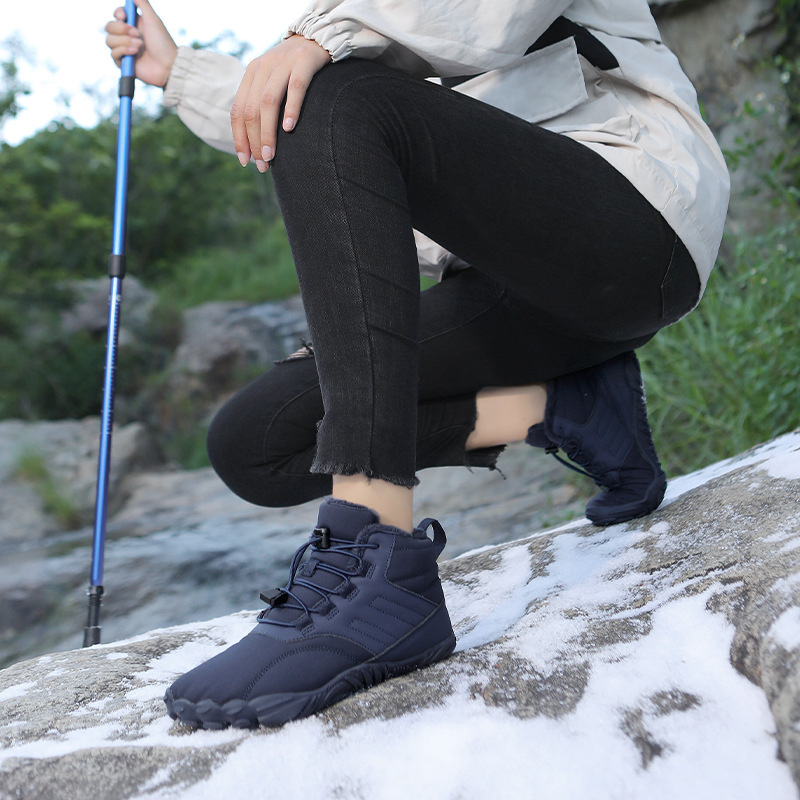 Outdoor Sports Cotton Shoes For Men And Women Winter Warm Slip-on Boots Wear-resistant Anti-ski Thickened Shoes Couple - Image 9
