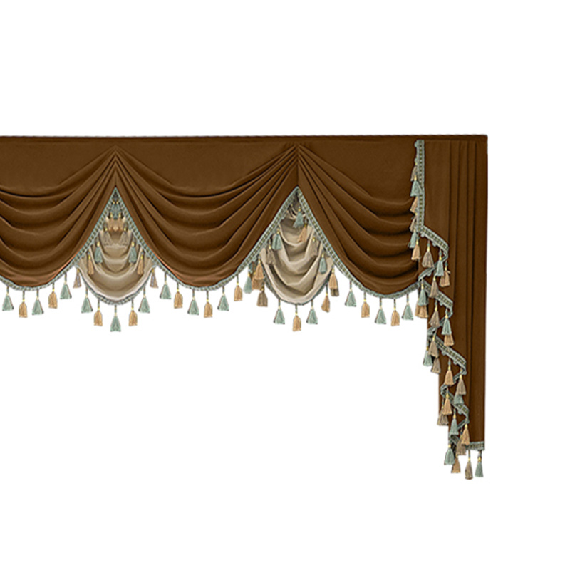 Finished Retro Villa Living Room Bedroom High-grade Thickened Light Luxury Velvet Splicing Curtains, Curtain Drapes Need To Be Purchased - Image 5