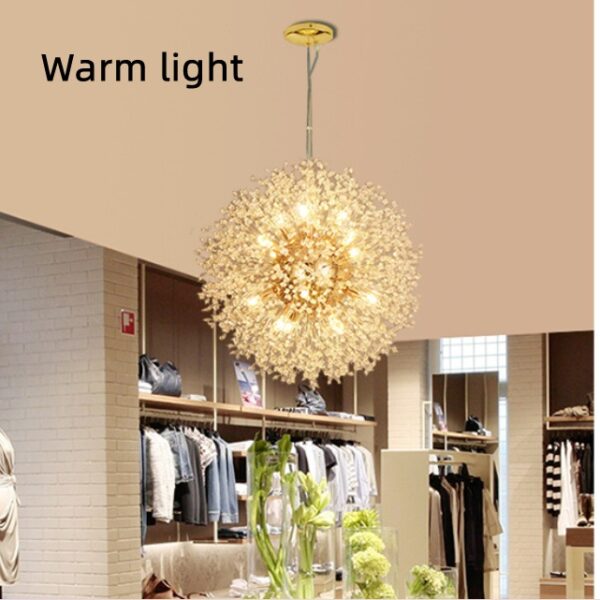 Dandelion Crystal Chandelier Restaurant Bedroom Clothing Shop Lighting - Image 5