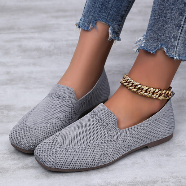 Flyknit Shoes Casual Flat Shoes Women - Image 4
