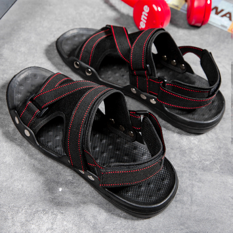 Casual Roman Sandals Men Strap Velcro Shoes - Image 6