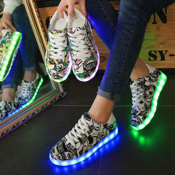 Spring And Autumn Colorful Luminous Shoes Flashing Light - Image 5