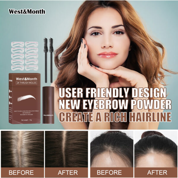 West&Month Seal Eyebrow Powder Lazy Eyebrow Stamp Powder Set Is Long-lasting, Waterproof, Sweatproof, Non-flamming, And Non-smudging - Image 2