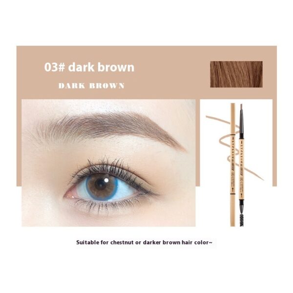 Small Gold Chopsticks Ultra-fine Eyebrow Pencil Discoloration Resistant Natural Ultra-fine - Image 5