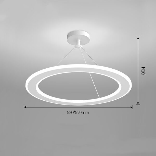 Simple Modern Circular Bedroom Study Chandelier - Image 2