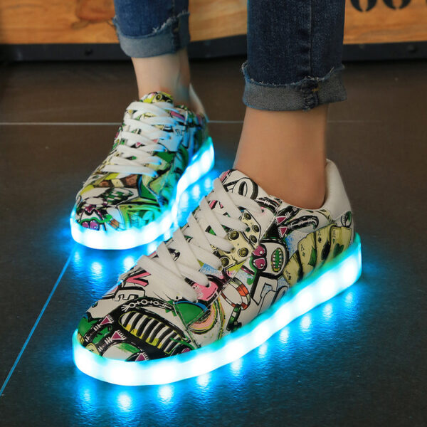 Spring And Autumn Colorful Luminous Shoes Flashing Light - Image 4