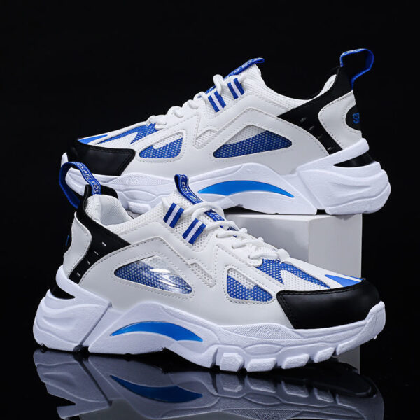 White Sneakers Men Non Slip Walking Running Shoes Sports - Image 7