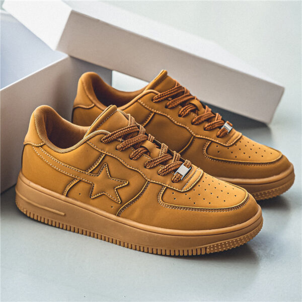 Thick Soled White Casual Sneakers For Men - Image 7