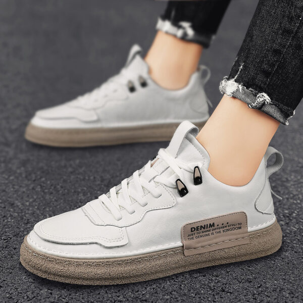 Leather Men's Versatile Casual Sneakers - Image 8