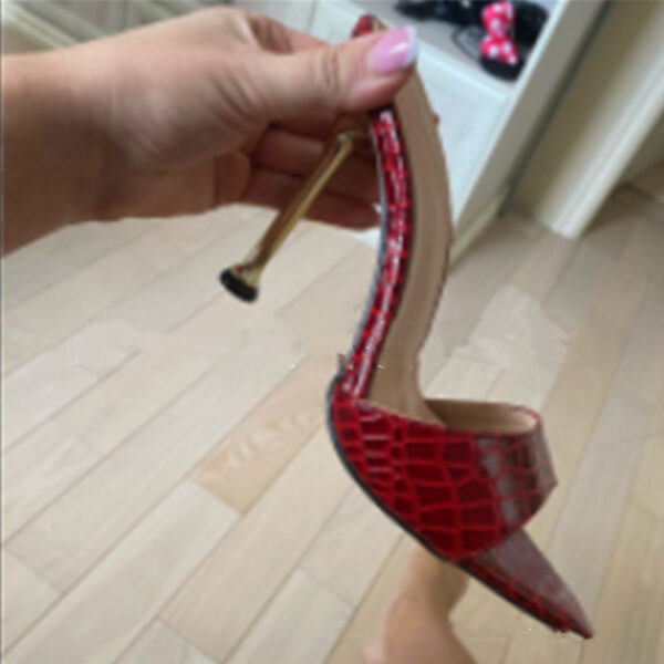 Stiletto Pointed Snake Sandals - Image 5