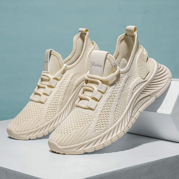 Fashion Casual Sports Shoes Women Lace Up Flat Shoes Lightweight Breathable Running Mesh Sneakers - Image 9