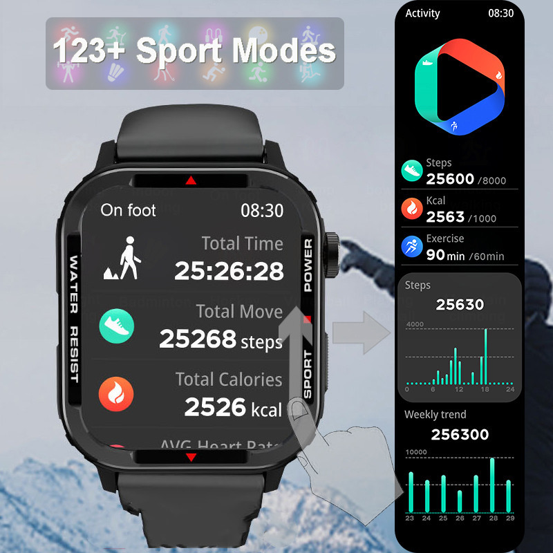 Bluetooth Sports Smartwatch Blood Pressure Blood Oxygen Monitoring - Image 7