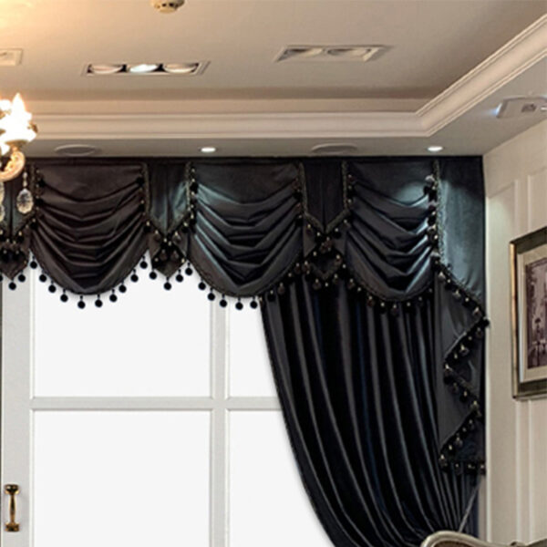 European Luxury Villa, Thick And Luxurious All-black Velvet Curtains, Living Room, Dining Room, Perfect Curtains. - Image 10
