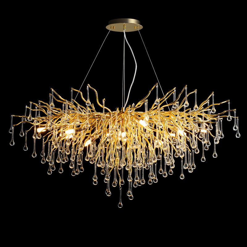 Postmodern Light Luxury Chandelier Water Drop Crystal Lamp Atmosphere - Image 2