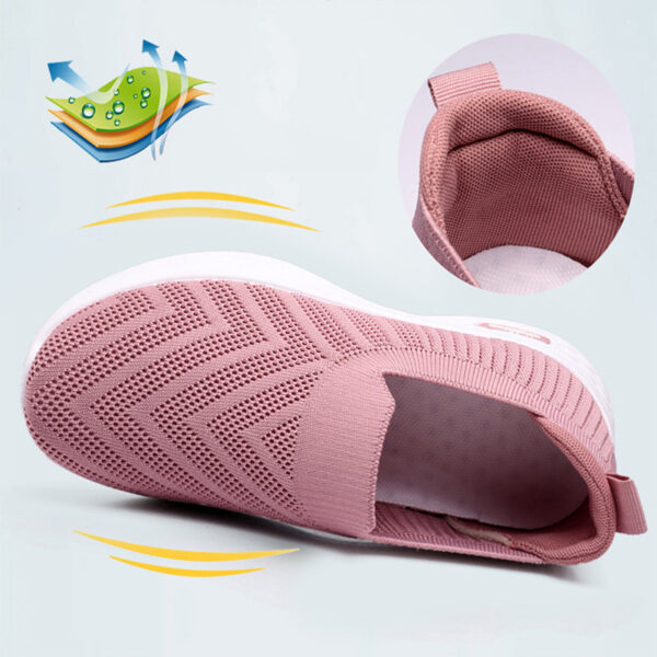 Casual Mesh Shoes Sock Slip On Flat Shoes For Women Sneakers Casual Soft Sole Walking Sports Shoe - Image 6