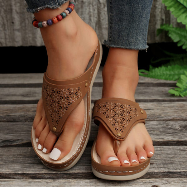 Thong Sandals Summer Flip Flops Women Outdoor Slippers Beach Shoes - Image 2