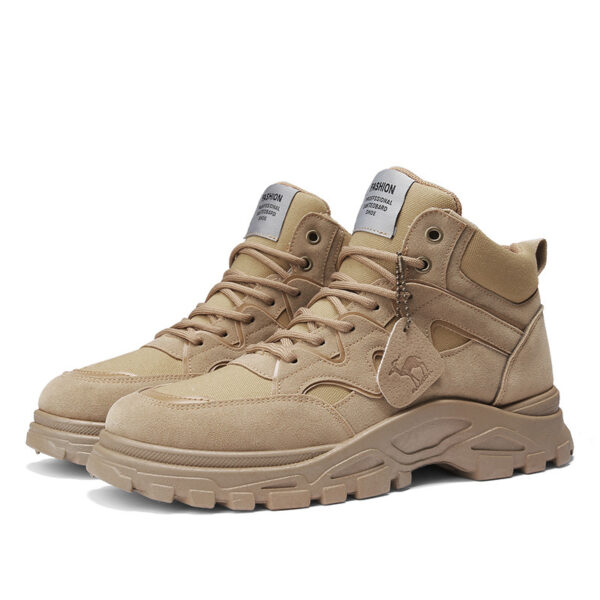 Fall Winter Men High Top Boots Thick Bottom Retro - Image 2