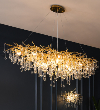 Postmodern Light Luxury Chandelier Water Drop Crystal Lamp Atmosphere - Image 5