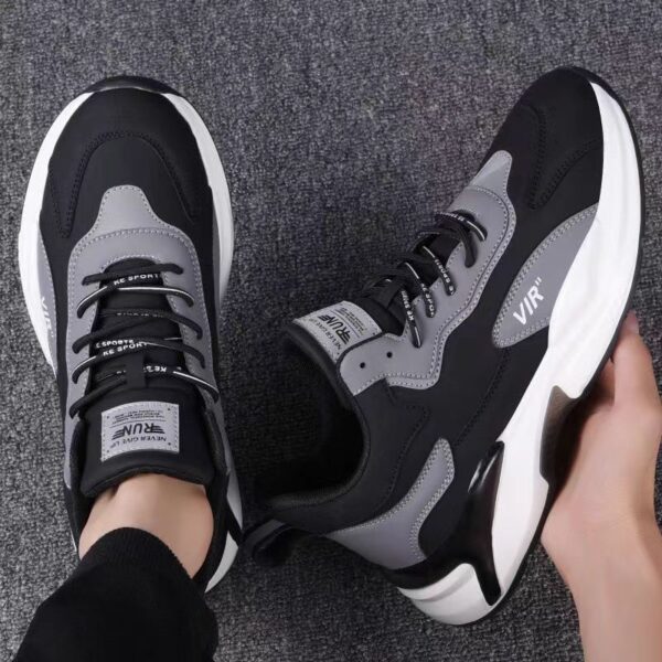 Fashion Black White Sneakers Casual Outdoor Lightweight Breathable Sports Shoes For Men - Image 6