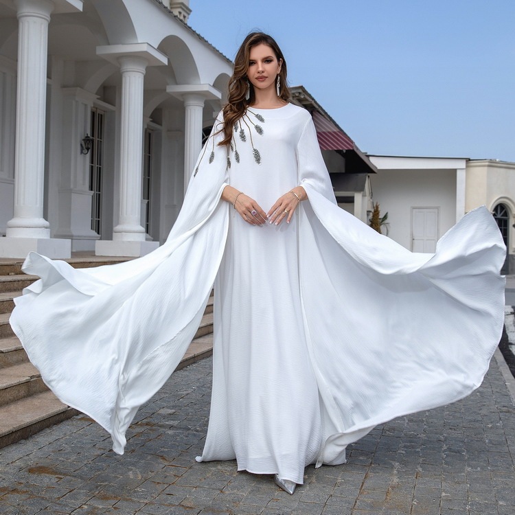 Muslim Robe Abaya Embroidered Women's Robe Evening Gown - Image 2