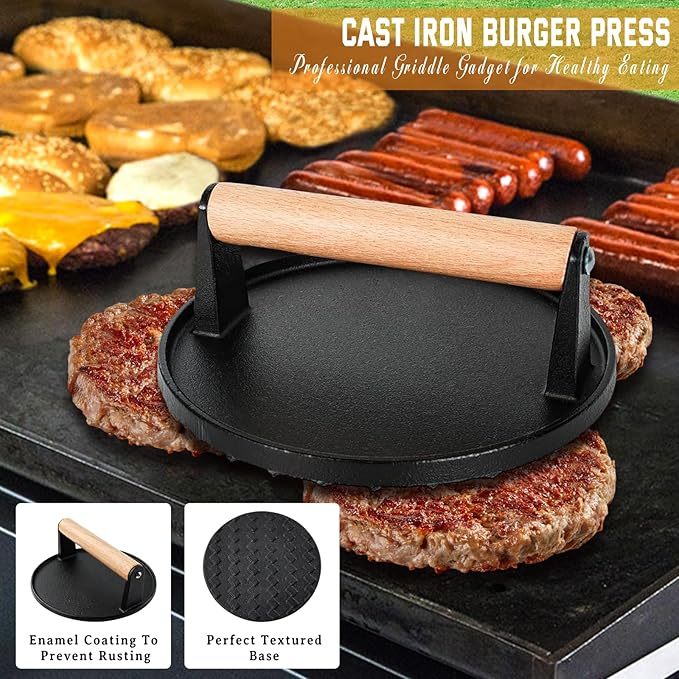 27 PCS Griddle Accessories Kit, Flat Top Grill Accessories Set For Camping, Professional Grill Spatula Set With Melting Dome, Burger Press For Outdoor BBQ Cooking - Image 7