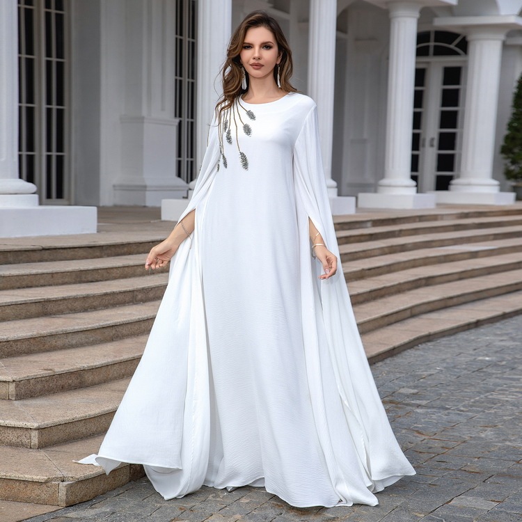 Muslim Robe Abaya Embroidered Women's Robe Evening Gown - Image 3