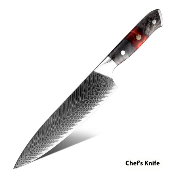 67 Layers Damascus Steel Kitchen Knife Kit - Image 10