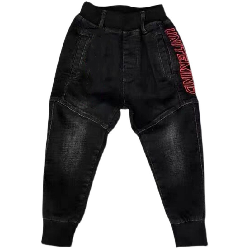 Kids Black Jeans Single Pants Spring And Autumn Boys Pants - Image 4