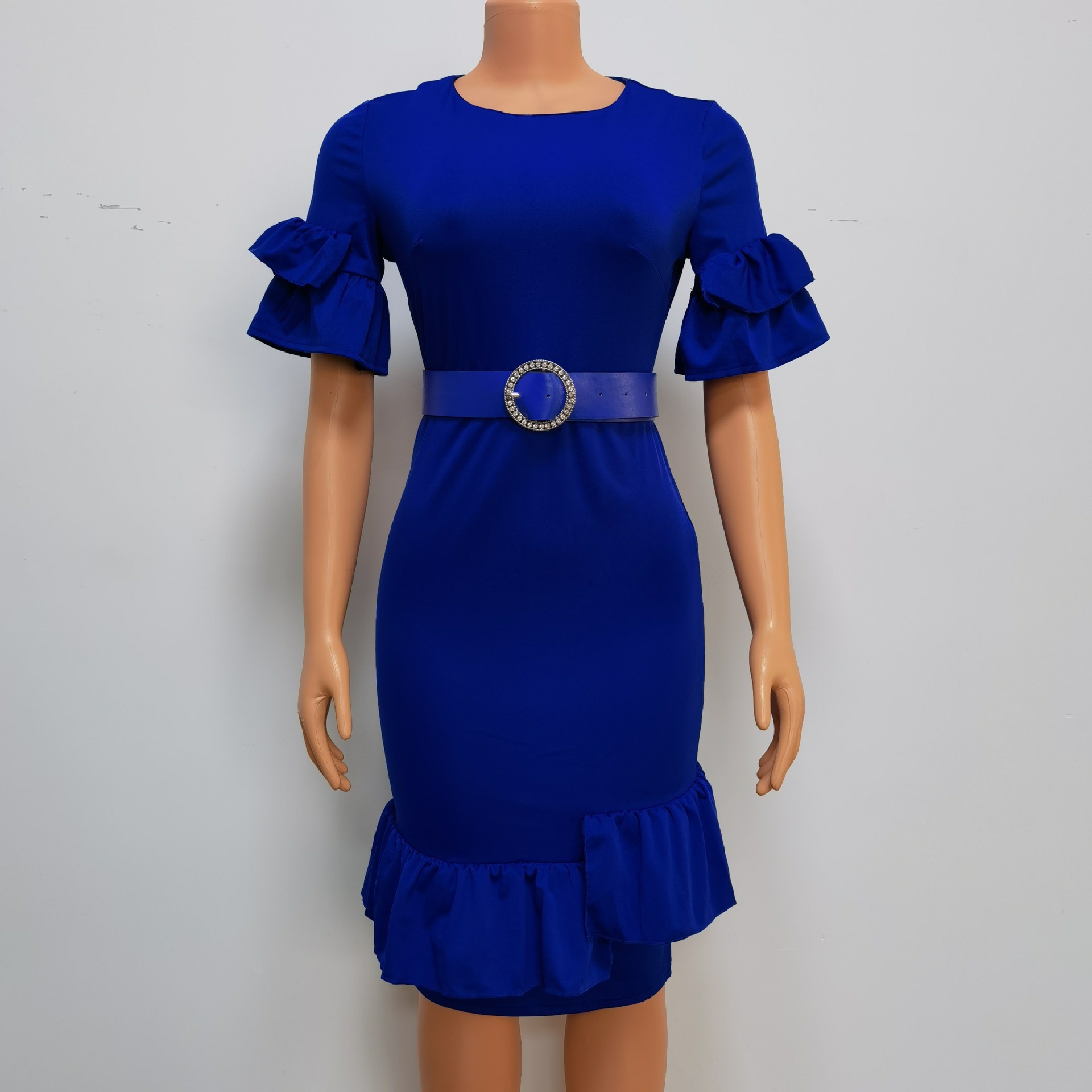 Women's Fashion Ruffles Extra Large Size Dress - Image 5