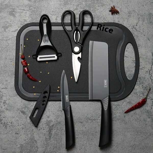 Black Steel Household Tools Kitchen Knife