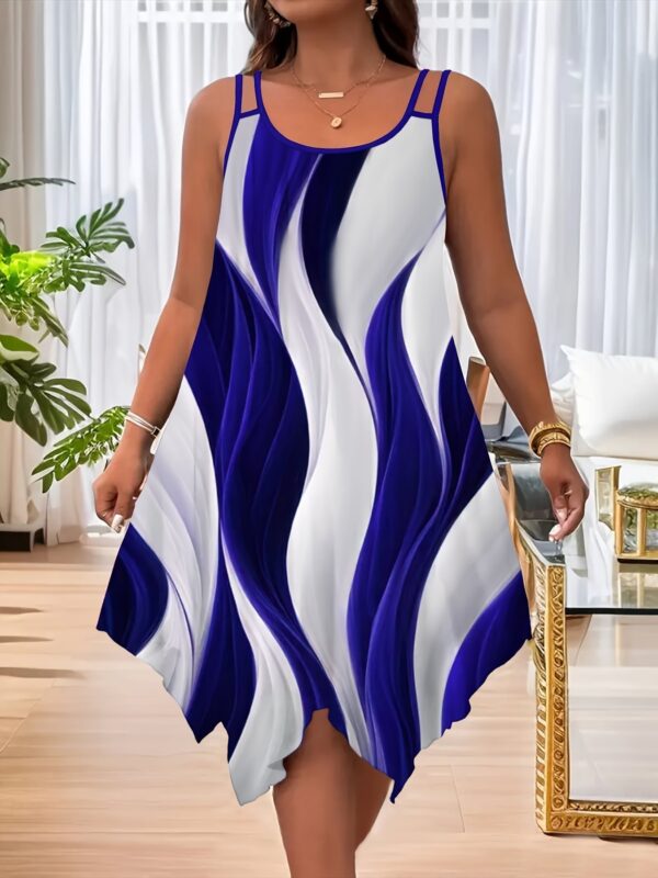 Fashion Double-shoulder Strap Printed Women's Dress - Image 5