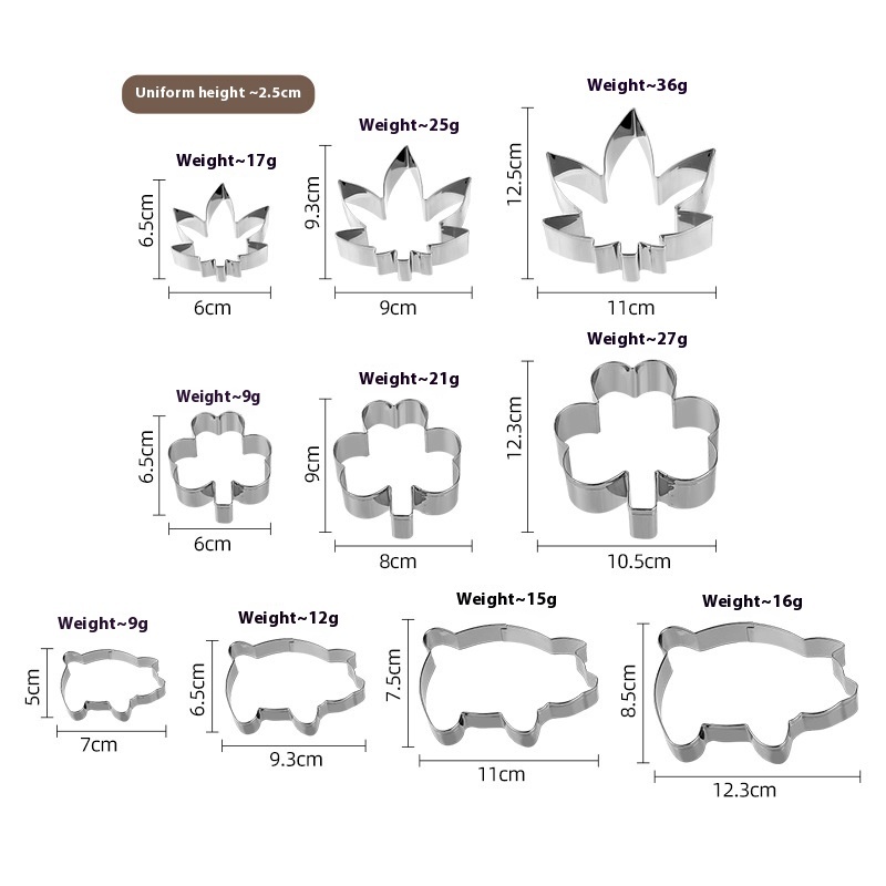 Stainless Steel Modeling Biscuit Mold Clay Tool - Image 8