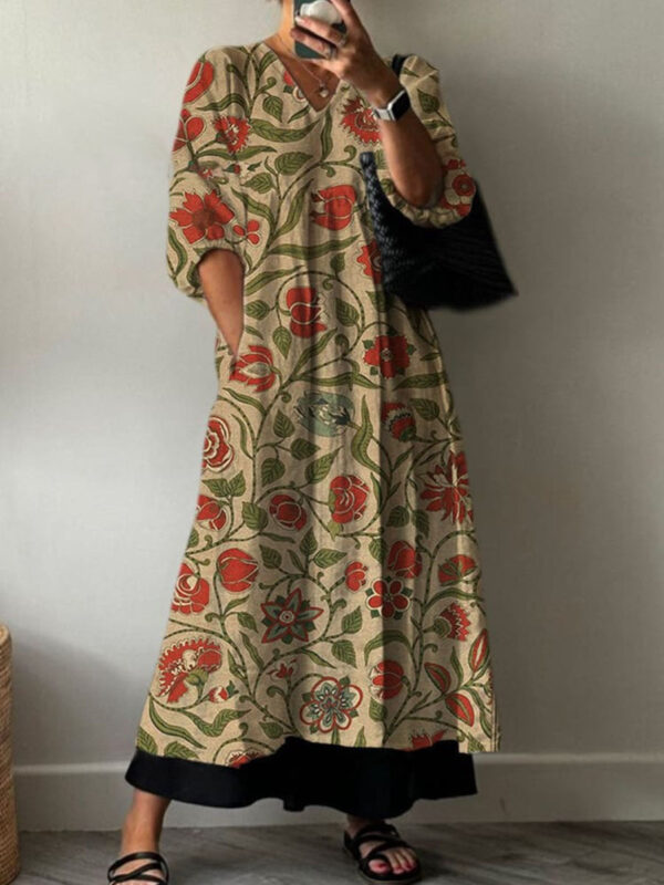 Printed European And American Summer Urban Casual Loose Dress Women - Image 8