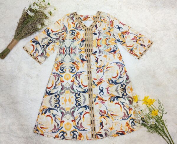 Printed Robe Muslim Mother And Daughter Abaya European Beauty Big Boy - Image 4