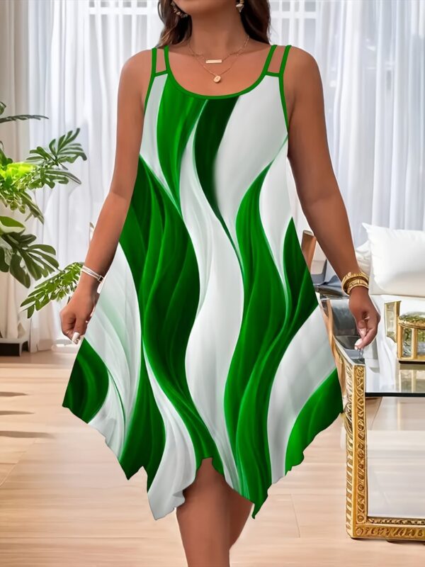 Fashion Double-shoulder Strap Printed Women's Dress - Image 4
