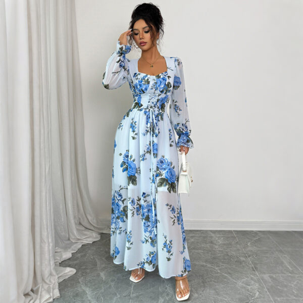 Printed Fungus Long Sleeve Dress Women's Clothing - Image 3