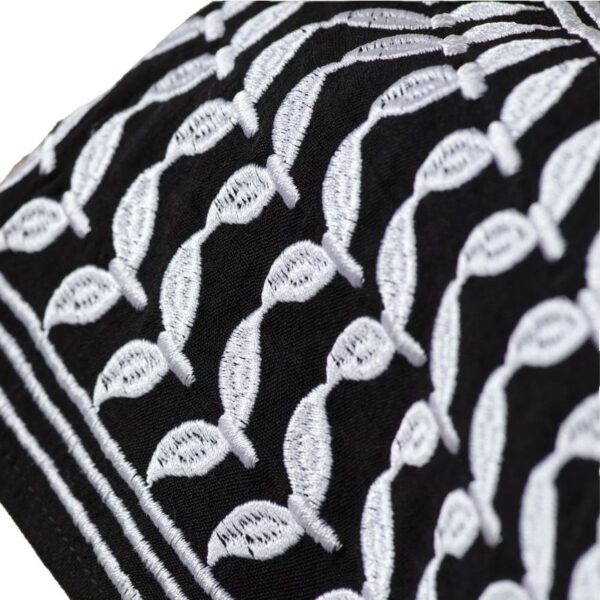 Keffiyeh Style Abaya With Crossbody Bag - Image 5