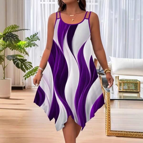 Fashion Double-shoulder Strap Printed Women's Dress - Image 6