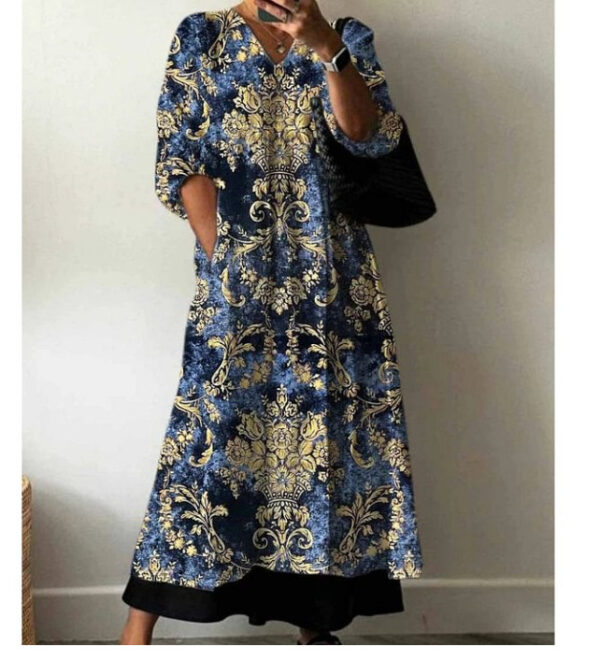Printed European And American Summer Urban Casual Loose Dress Women - Image 10