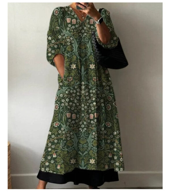Printed European And American Summer Urban Casual Loose Dress Women - Image 5