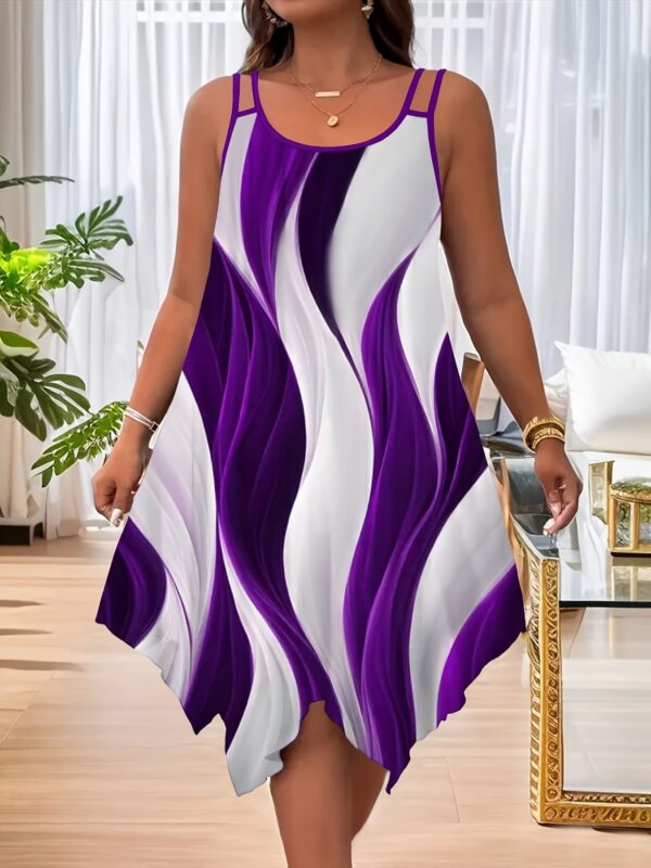 Fashion Double-shoulder Strap Printed Women's Dress - Image 3